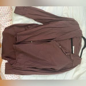 Aritzia denim forum brown shirt